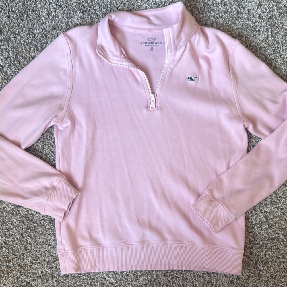 Vineyard Vines Pink Quarter-Zip Pullover